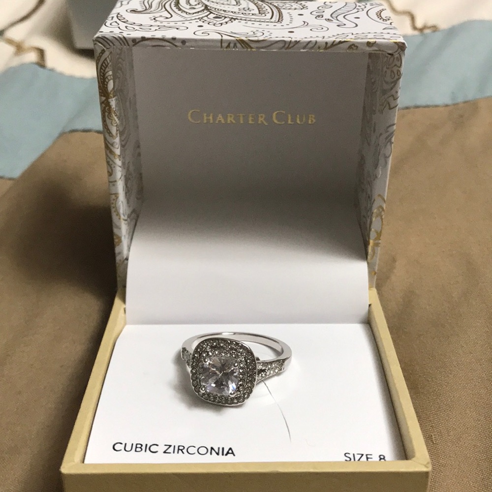 CZ Halo Ring